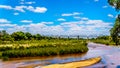 Railway Truss Bridge over the Sabie River at Skukuza Rest Camp in Kruger National Park Royalty Free Stock Photo