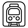 Railway tunnel icon outline vector. Goods locomotive transportation Royalty Free Stock Photo