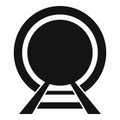 Railway tunnel icon simple vector. Metro train
