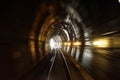 Railway Tunnel shot in motion Royalty Free Stock Photo