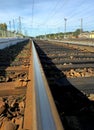 Railway under the blue sky