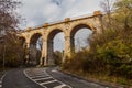 Railway viaduct in Hlubocepy in Prague, Czech Republ Royalty Free Stock Photo