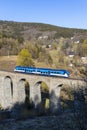 Railway viaduct Novina in Krystofovo udoli, Northern Bohemia, Czech Republic Royalty Free Stock Photo