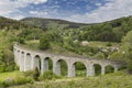 Railway viaduct Novina in Krystofovo udoli, Northern Bohemia, Czech Republic Royalty Free Stock Photo