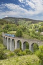 Railway viaduct Novina in Krystofovo udoli, Northern Bohemia, Czech Republic Royalty Free Stock Photo