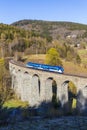 Railway viaduct Novina in Krystofovo udoli, Northern Bohemia, Czech Republic Royalty Free Stock Photo