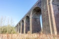 Railway viaduct at Reddish Vale, Cheshire, UK