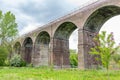 Railway viaduct at Reddish Vale, Stockport, Cheshire, UK