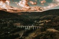 Novina stone railway viaduct in the north bohemia