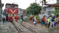 Railway Train Arrival Hanoi Vietnam