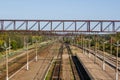 The railway in the village Tolmachevo