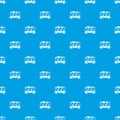 Railway wagon pattern seamless blue Royalty Free Stock Photo