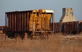 Railway wagon and silo