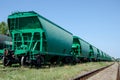 Grain Hopper Wagons Royalty Free Stock Photo