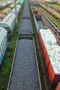 Railway wagons loaded with coal Royalty Free Stock Photo