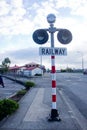 Railway warning traffic light