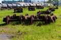 Railway Train Wheels Graveyard Royalty Free Stock Photo