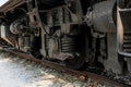 Railway wheels wagon old Behind the wheel