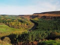 Railway winding its way through a wooded valley