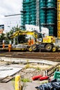 Railway Workers Replacing Rail Tracks and Upgrading System