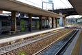 Railways lines, train, in Treviso, in Veneto, Italy, Europe