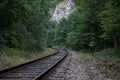 Railways in the mountains Royalty Free Stock Photo