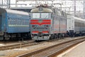 Railways passenger train on Kharkiv Passenger Railway Station