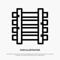 Railways, Station, Train, Transportation Line Icon Vector