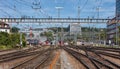 Railways of the Winterthur Main Station Royalty Free Stock Photo