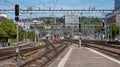Railways of the Winterthur Main Station Royalty Free Stock Photo