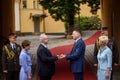 Raimonds Vejonis R giving Symbolic handover of the keys of the Riga Castle to Egils Levits L Newly Elected Presid