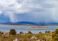 Rain above the Great Lake, Tasmania Royalty Free Stock Photo