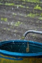 Rain Barrel with a tap Royalty Free Stock Photo