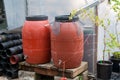 Rain barrels water conservation