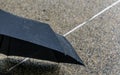 The rain on the black umbrella Royalty Free Stock Photo