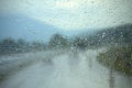 Rain car front window Royalty Free Stock Photo