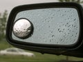 Rain on car mirror 20 Royalty Free Stock Photo