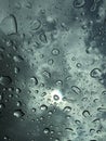 Rain on car window