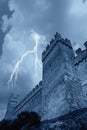 Rain and castle Royalty Free Stock Photo
