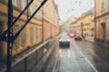 Rain in the city Royalty Free Stock Photo