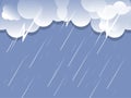 Rain cloud background vector