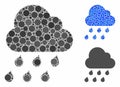 Rain cloud Composition Icon of Spheric Items