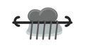 Rain Cloud with Downward Arrows Icon, Weather Forecast, vector design Generative AI Royalty Free Stock Photo
