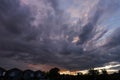 Rain cloud dramatic twilight sky background Royalty Free Stock Photo
