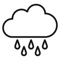 rain and cloud icon mark in filled style Royalty Free Stock Photo