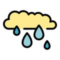 Rain cloud icon vector flat Royalty Free Stock Photo