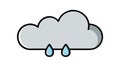 Rain Cloud Icon, Weather Forecast Symbol Vector Art, vector design Generative AI Royalty Free Stock Photo
