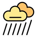 Rain cloud learn icon vector flat Royalty Free Stock Photo