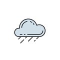 Rain cloud line icon