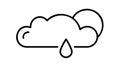 Rain Cloud Outline Icon Vector Design, vector design Generative AI Royalty Free Stock Photo